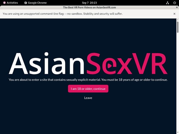 Asian VR Sex Sign Up Page