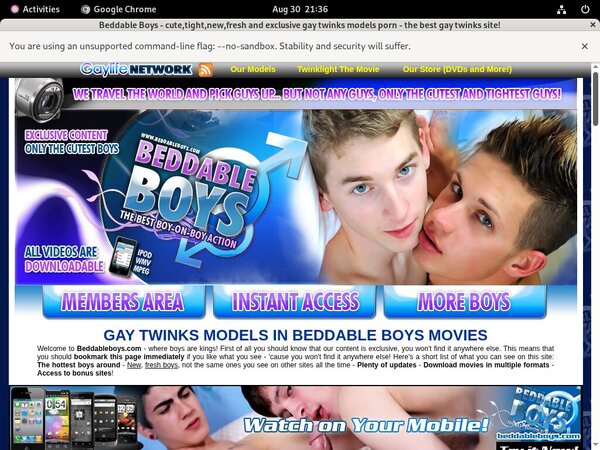 Beddable Boys Discount Account