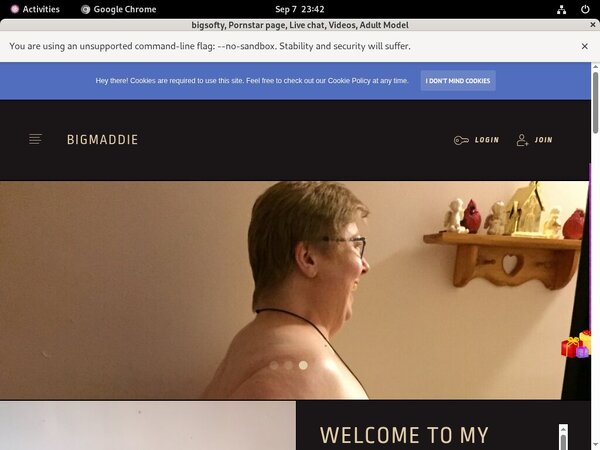 Bigmaddie.com With Credit Card