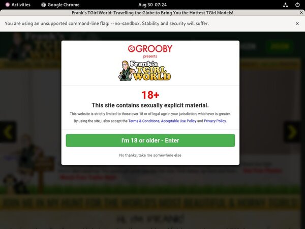 Create Franks-tgirlworld.com Account