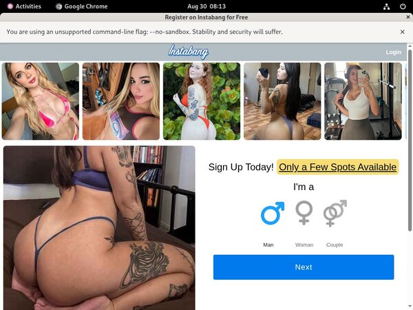 Instabang Member Sign Up