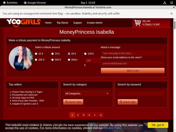 Moneyprincess Isabell Free Acc
