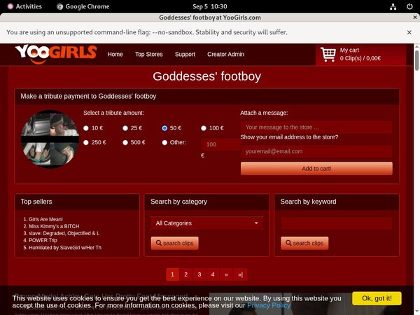 Working Goddessesfootboy Password